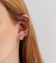 New Look Pink Cubic Zirconia Circle Stud Earrings